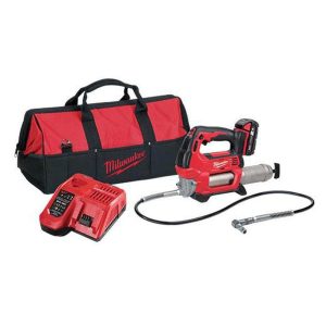 Milwaukee 18V 2.0Ah Cordless 2-Speed Grease Gun Kit