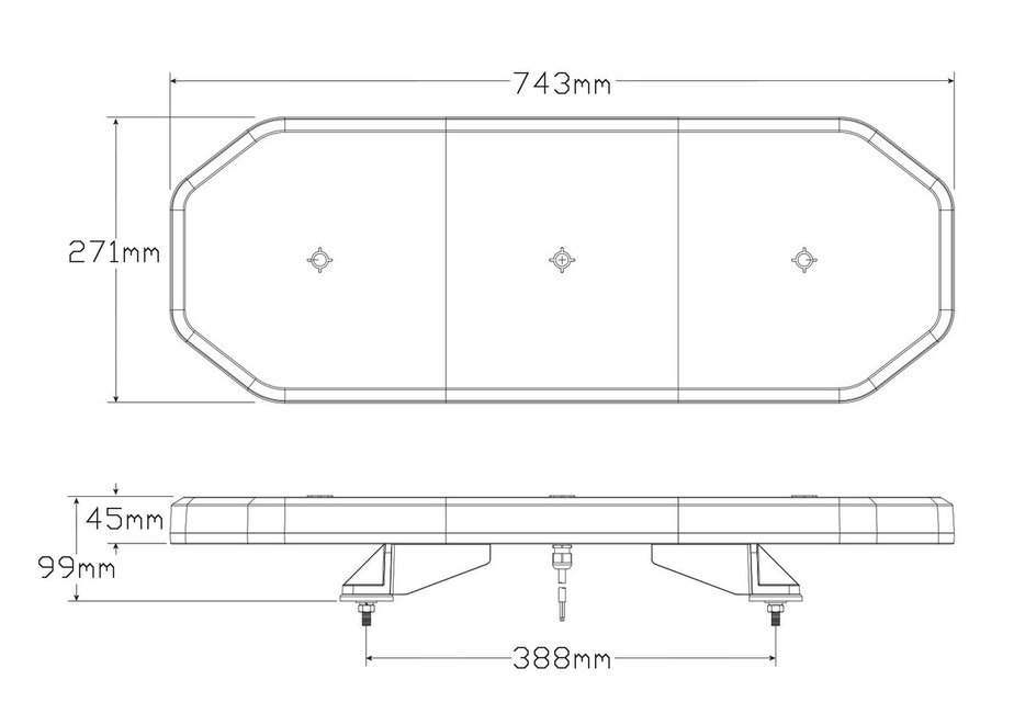 led light bar sizing for fittment for a vehicle