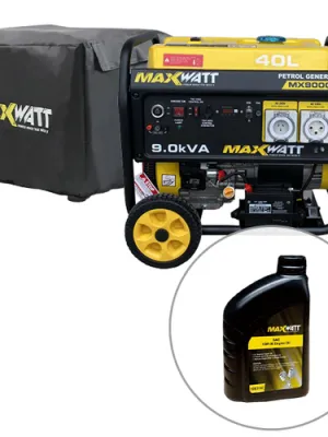 MaxWatt 9kVA Petrol Generator with Electric Start + 2 Wire Auto Start
