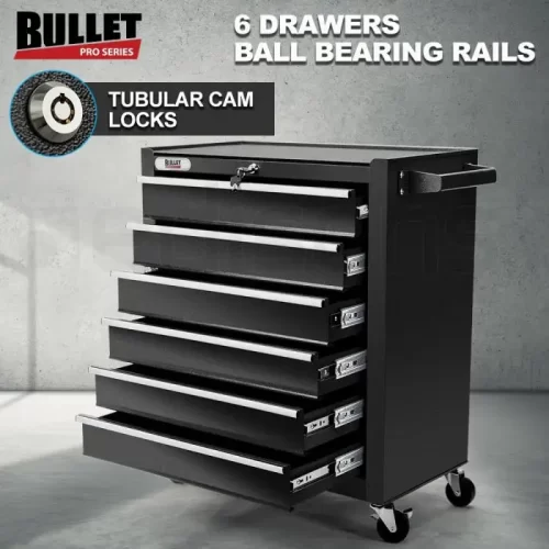 tubular cam lock - 6 drawers ball bearings rails