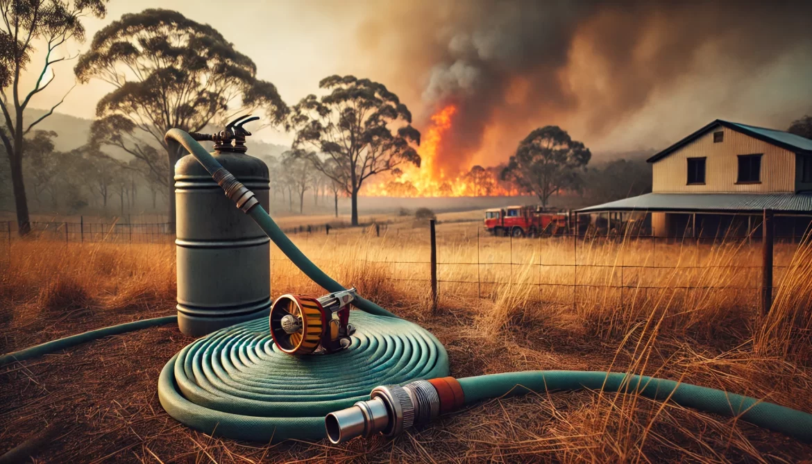 Rural Fire Protection with a property being threatens by an on coming bushfire