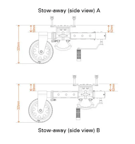 ARK XO Jockey Wheel Clamp and Yoke